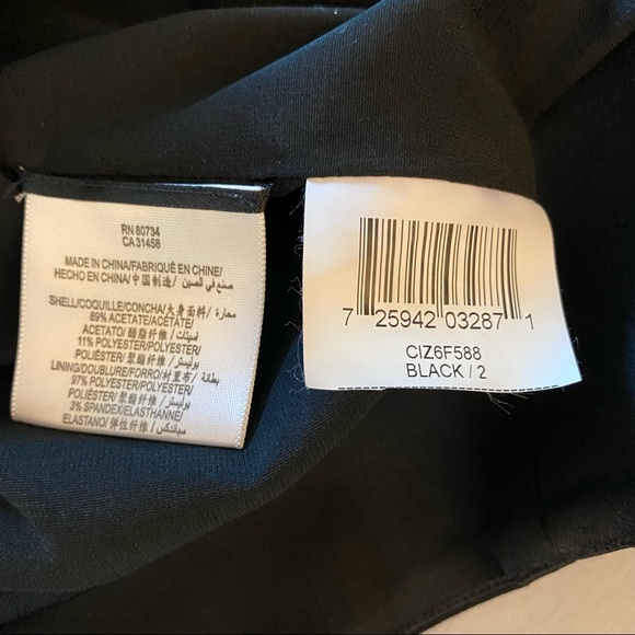 BCBGMaxAzria | Zippered One Shoulder Mini Dress - Black | Size 2 - Picture 9 of 15